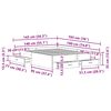 vidaXL Bettrahmen Schwarz Eichen-Optik 140 x 190 cm Holzwerkstoff