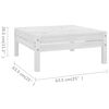 vidaXL 7-tlg. Garten-Lounge-Set Wei&szlig; Massivholz Kiefer