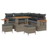 vidaXL Gartensofa-set 8 pcs Grau Poly-Rattan