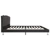 vidaXL Bett mit Memory-Schaum-Matratze Dunkelgrau Stoff 180&times;200 cm