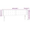 vidaXL LED Kopfteil Dunkelblau 203x16x78/88 cm Samt
