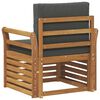 vidaXL Outdoor-Sofagarnitur Massives Akazienholz und Polyester Natur
