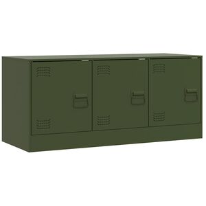 vidaXL TV-Schrank Olivgr&uuml;n 99x39x44 cm Stahl