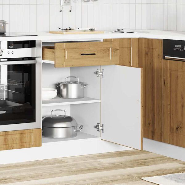 vidaXL K&uuml;chenunterschrank Porto Artisan-Eiche Holzwerkstoff