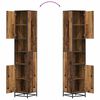 vidaXL Badezimmerm&ouml;bel-Set mit Regal 3 pcs Altholz Holzwerkstoff