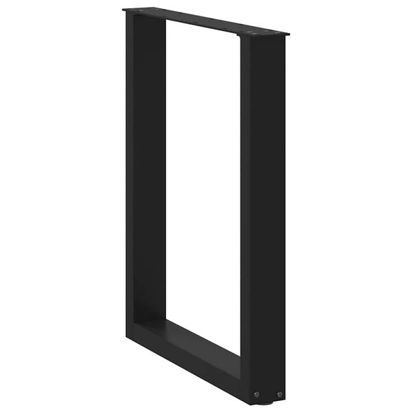 vidaXL Esstischbeine U-Form 2 Stk. Schwarz 60x(72-73) cm Stahl
