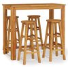 vidaXL 5-tlg. Gartenbar-Set Massivholz Akazie