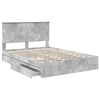 vidaXL Aufbewahrungsbett Beton Grau 160 x 200 cm Holzwerkstoff