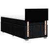 vidaXL Boxspringbett mit Matratze Schwarz 80x200 cm Stoff