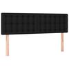 vidaXL Boxspringbett mit Matratze & LED Schwarz 140x200 cm Stoff