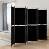 vidaXL 6-tlg. Paravent Schwarz 300x200 cm Stoff