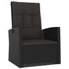 vidaXL 4-tlg. Garten-Lounge-Set mit Kissen Schwarz Poly Rattan