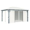 vidaXL Pavillon mit Vorhängen 400 x 300 cm Creme Aluminium