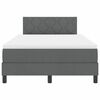 vidaXL Boxspringbett mit Matratze Dunkelgrau 120 x 200 cm Stoff