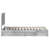 vidaXL Aufbewahrungsbett Beton Grau 100 x 200 cm Holzwerkstoff
