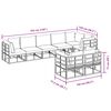 vidaXL Gartensofa-set mit Kissen 8 pcs Schwarz Aluminium