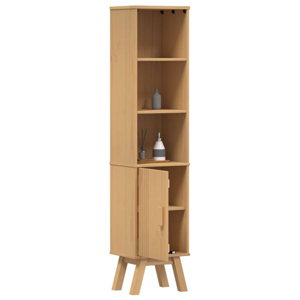 vidaXL Badezimmer Schrank mit Regal Olden Braun 35 x 30 x 159 cm