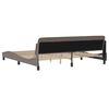 vidaXL Bettgestell "Dover" Taupe 200x200 cm Stoff