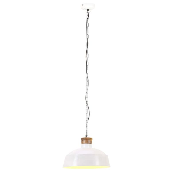 vidaXL H&auml;ngelampe Industriestil 58 cm Wei&szlig; E27