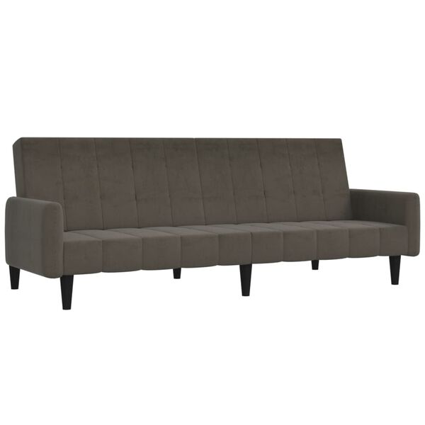 vidaXL Schlafsofa 2-Sitzer Dunkelgrau Mikrofasergewebe