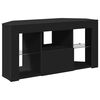 vidaXL Eck-LED-TV-Schrank Schwarz 101 x 40 x 50 cm Holzwerkstoff