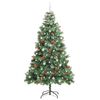 vidaXL K&uuml;nstlicher Weihnachtsbaum Gr&uuml;n 240 cm PVC und Metall