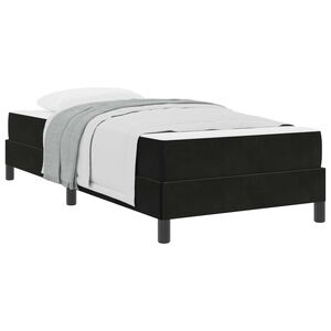 vidaXL Boxspringbett mit Matratze Schwarz 90 x 200 cm Stoff