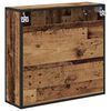 vidaXL Wandregal mit Regal Wandmontiert Altholz 65 x 20 x 60 cm