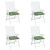 vidaXL Stuhlkissen 4 Stk. Blattmuster 50x50x7 cm Stoff