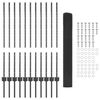 vidaXL Zaun mit Pfosten Grau 1 x 25 m Stahl