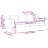 vidaXL Wohnzimmer Couch Wolkengrau 250 x 77 x 76 cm Polyester