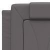 vidaXL Bett "Viana" mit Matratze Grau 140x190 cm Kunstleder