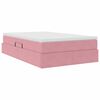 vidaXL Aufbewahrungsbett mit Matratze Rosa 120 x 200 cm Samt