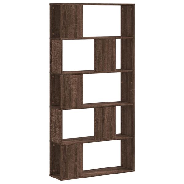 vidaXL B&uuml;cherregal 5 B&ouml;den Eichen-Optik 80,5x23,5x162,5 Holzwerkstoff