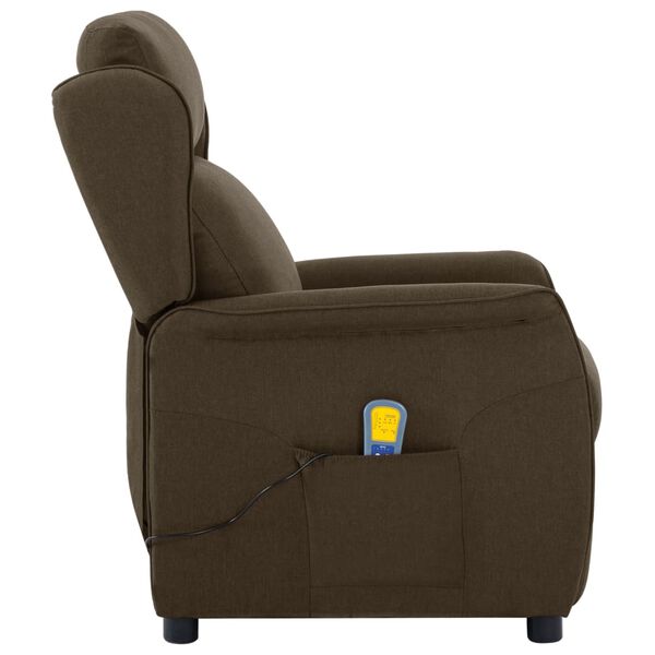 vidaXL Massagesessel Braun Stoff