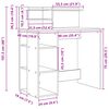 vidaXL Schreibtisch mit Regal Wei&szlig; 90 x 48 x 101,5 cm Holzwerkstoff