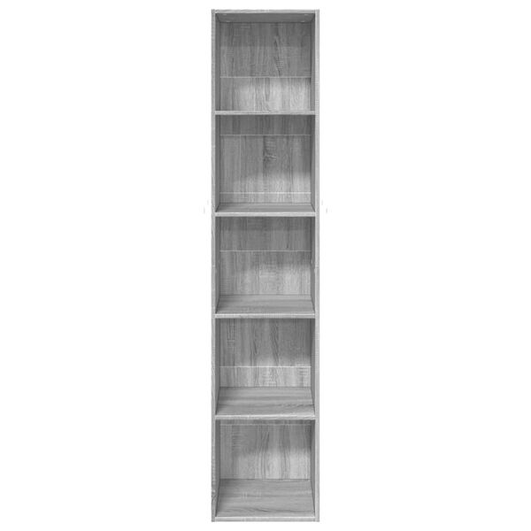 vidaXL B&uuml;cherregal Grau Sonoma 40x30x189 cm Holzwerkstoff
