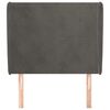 vidaXL Kopfteil mit Ohren Dunkelgrau 83x23x118/128 cm Samt