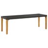 vidaXL Gartenbank 80 cm Poly Rattan Schwarz