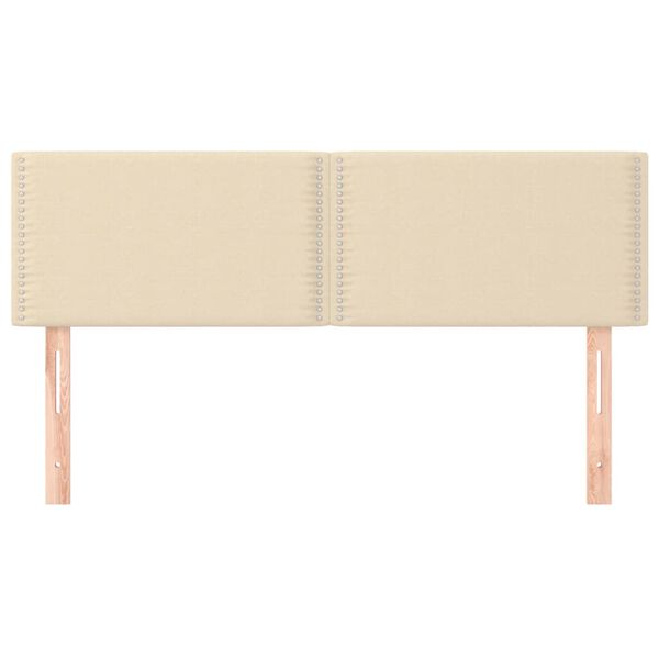 vidaXL Kopfteile 2 Stk. Creme 72x5x78/88 cm Stoff