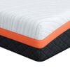vidaXL Matratze Wei&szlig; und Schwarz 90 x 200 cm Jacquard-Stoff
