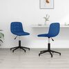 vidaXL Esszimmerst&uuml;hle 2 Stk. Drehbar Blau Samt