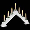 vidaXL Weihnachtskerzenbr&uuml;cke mit 7 LEDs 3 pcs Wei&szlig; 39,5 x 5 x 29 cm