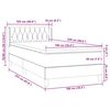 vidaXL Boxspringbett mit Matratze Hellgrau 100x220 cm Samt