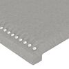 vidaXL Kopfteil mit Ohren Hellgrau 103x16x78/88 cm Stoff