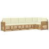 vidaXL Outdoor-Sofagarnitur 6 pcs Wei&szlig; und Creme 310 x 132,5 x 73 cm