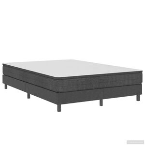 vidaXL Boxspring-Bettgestell Grau Stoff 160x200 cm