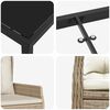 vidaXL Garten Essgruppe 3 pcs Beige und Hellgrau Poly-Rattan