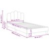 vidaXL Kinderbettgestell mit Kopfteil Schwarz 90 x 200 cm Stoff