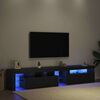 vidaXL TV-Schr&auml;nk 2 pcs Schwarz Eichen-Optik 215 x 36,5 x 40 cm